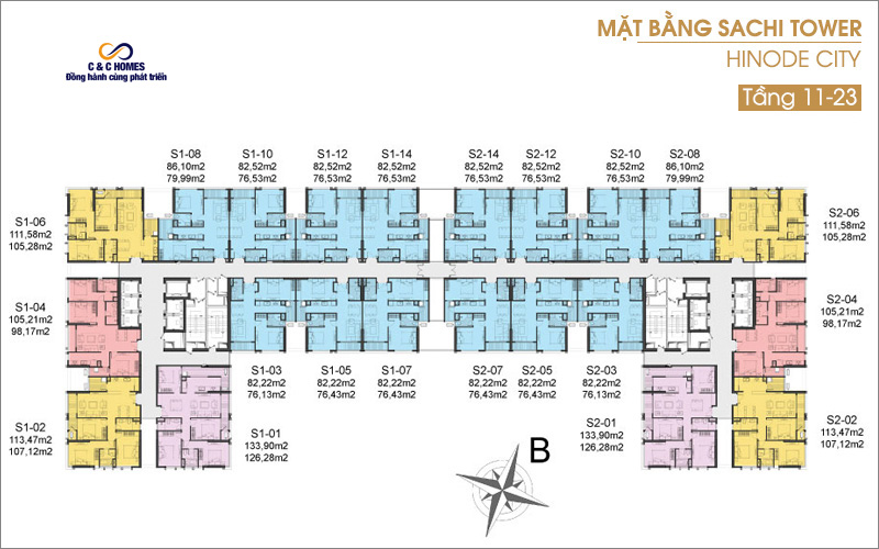 Mat Bang Tang 11 Den 23 Toa Sachi Hinode City Minh Khai